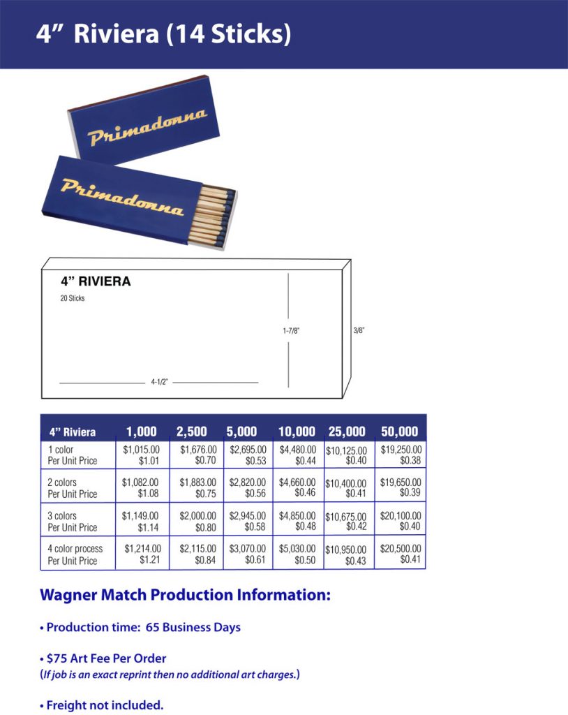 Riviera Match Box – Four Inch