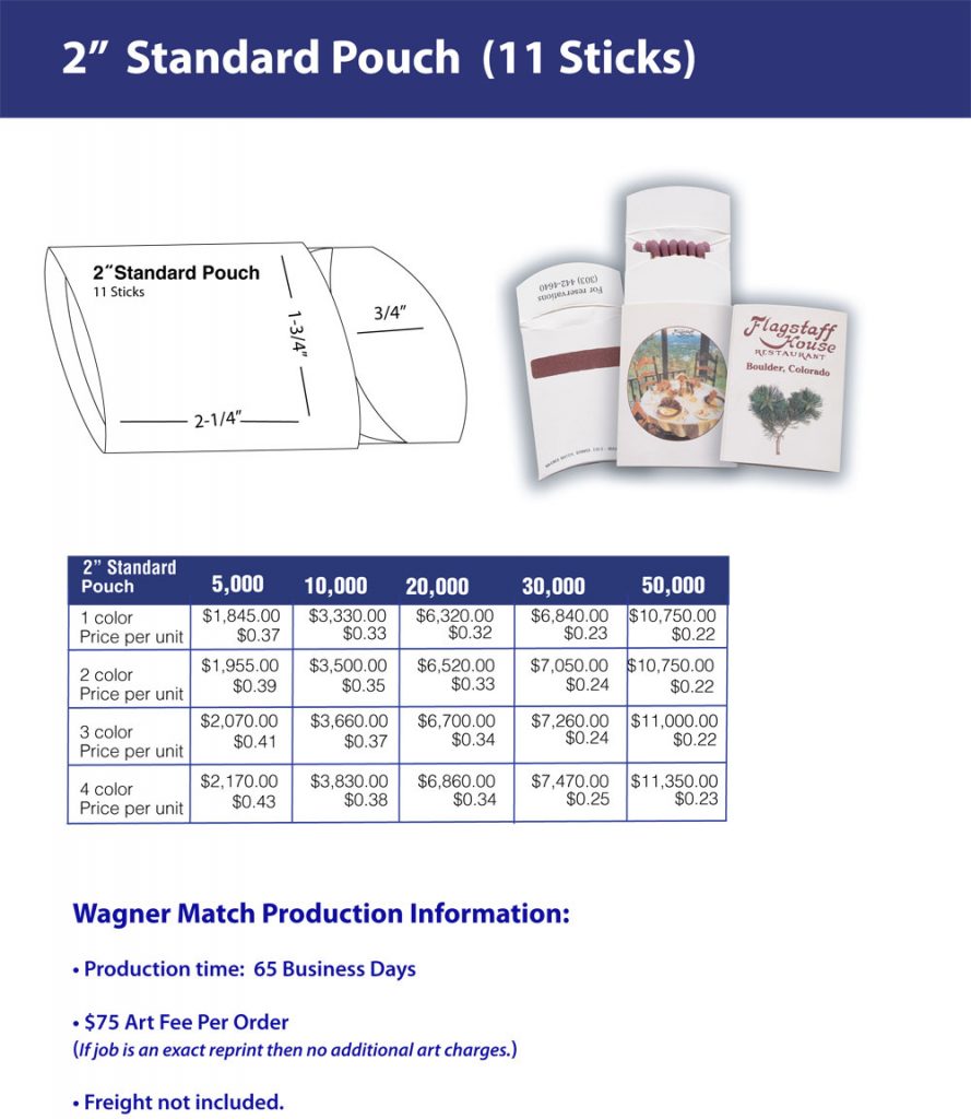 Small Pouch Match - Two inch