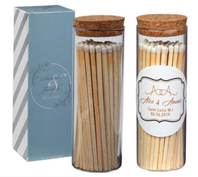 Glass Matchstick Jars