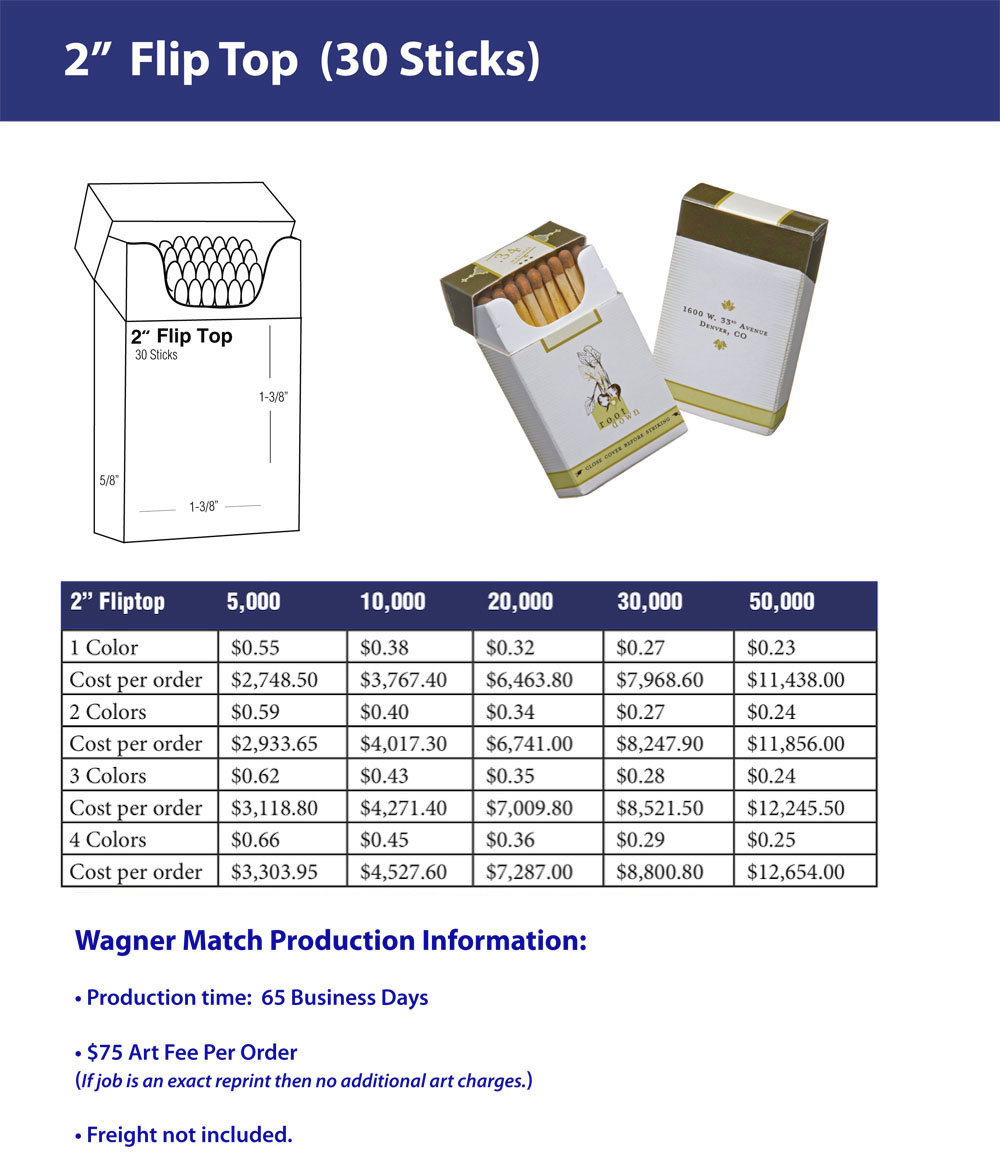 Flip Top - Two Inch - Pricing